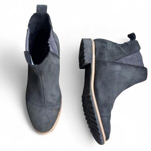 TOMS CLEO BOOT Gray Black suede ankle boots Size US 7.5